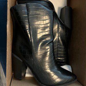 Faux Crocodile Leather Dolls Kill Boots